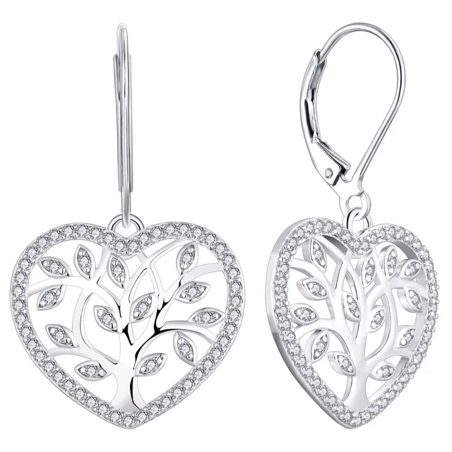 YL Albero della Vita Orecchini Argento 925 Verdi