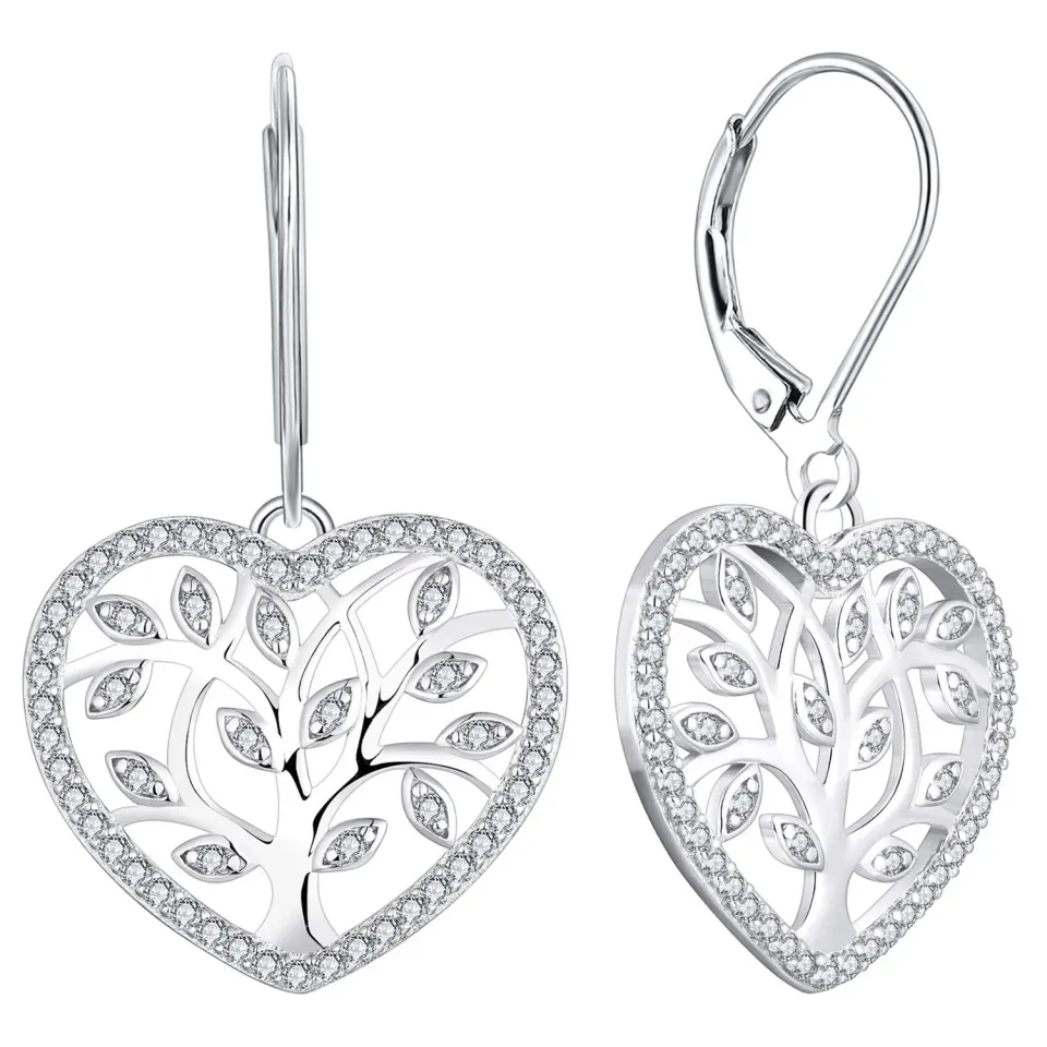 YL Albero della Vita Orecchini Argento 925 Verdi