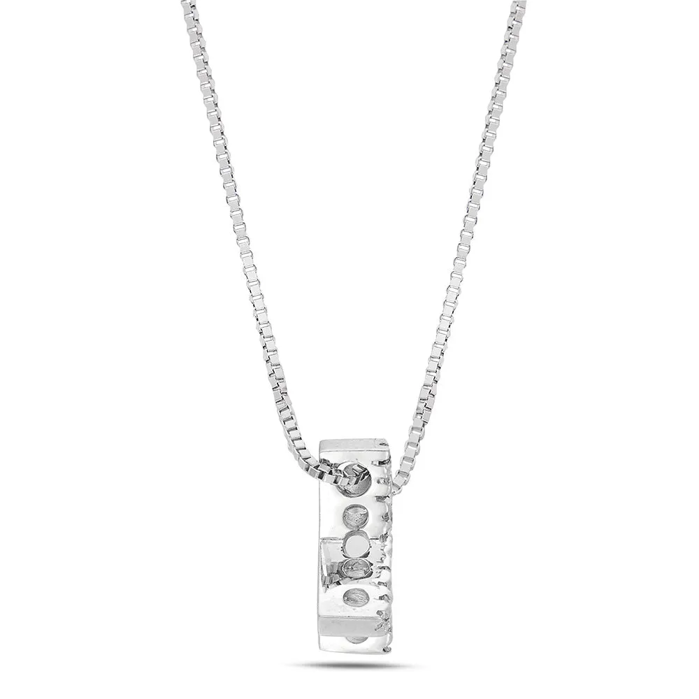 Sinico Letters Y collana oro bianco diamanti