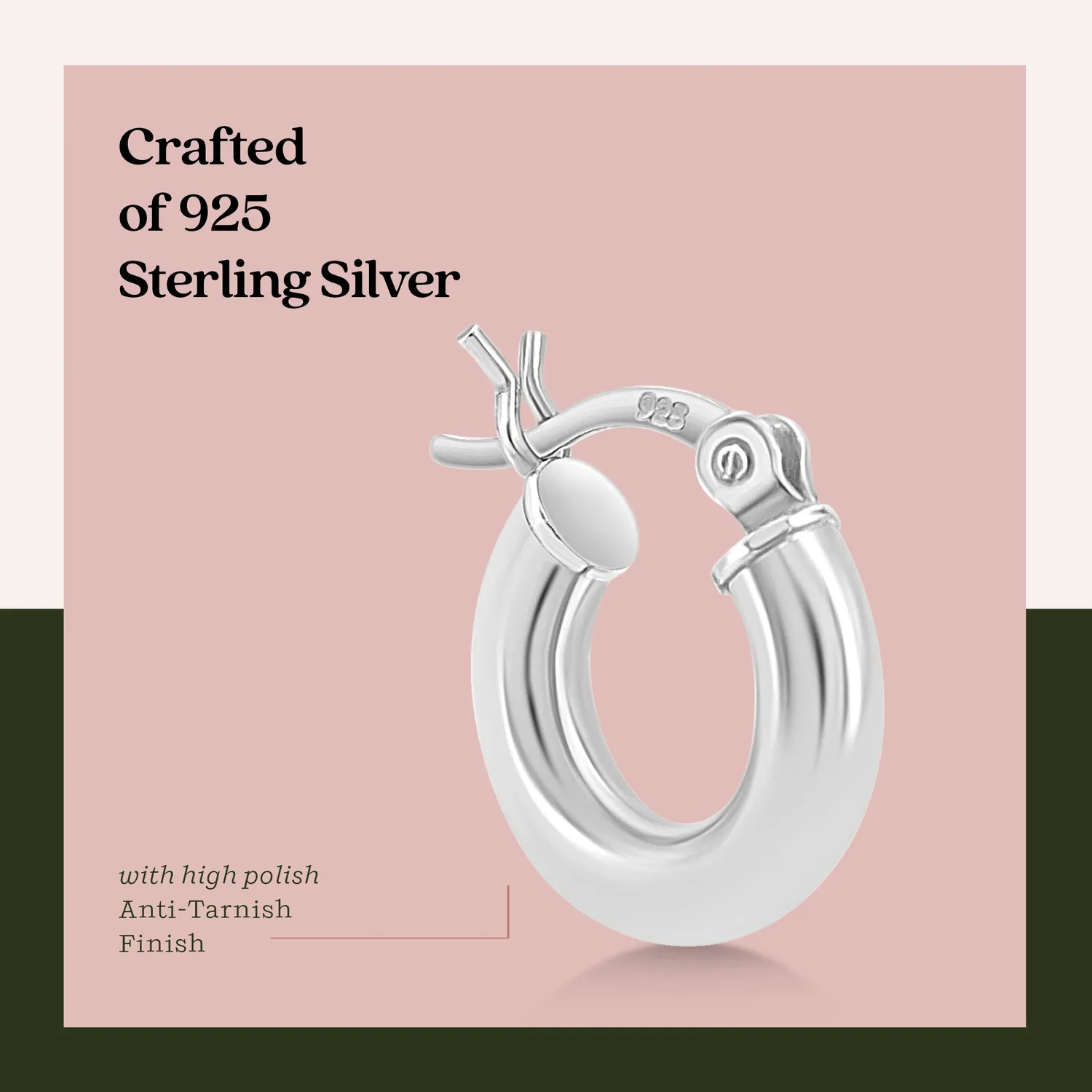 KEZEF Orecchini Cerchio Argento 925 12 mm Scatto