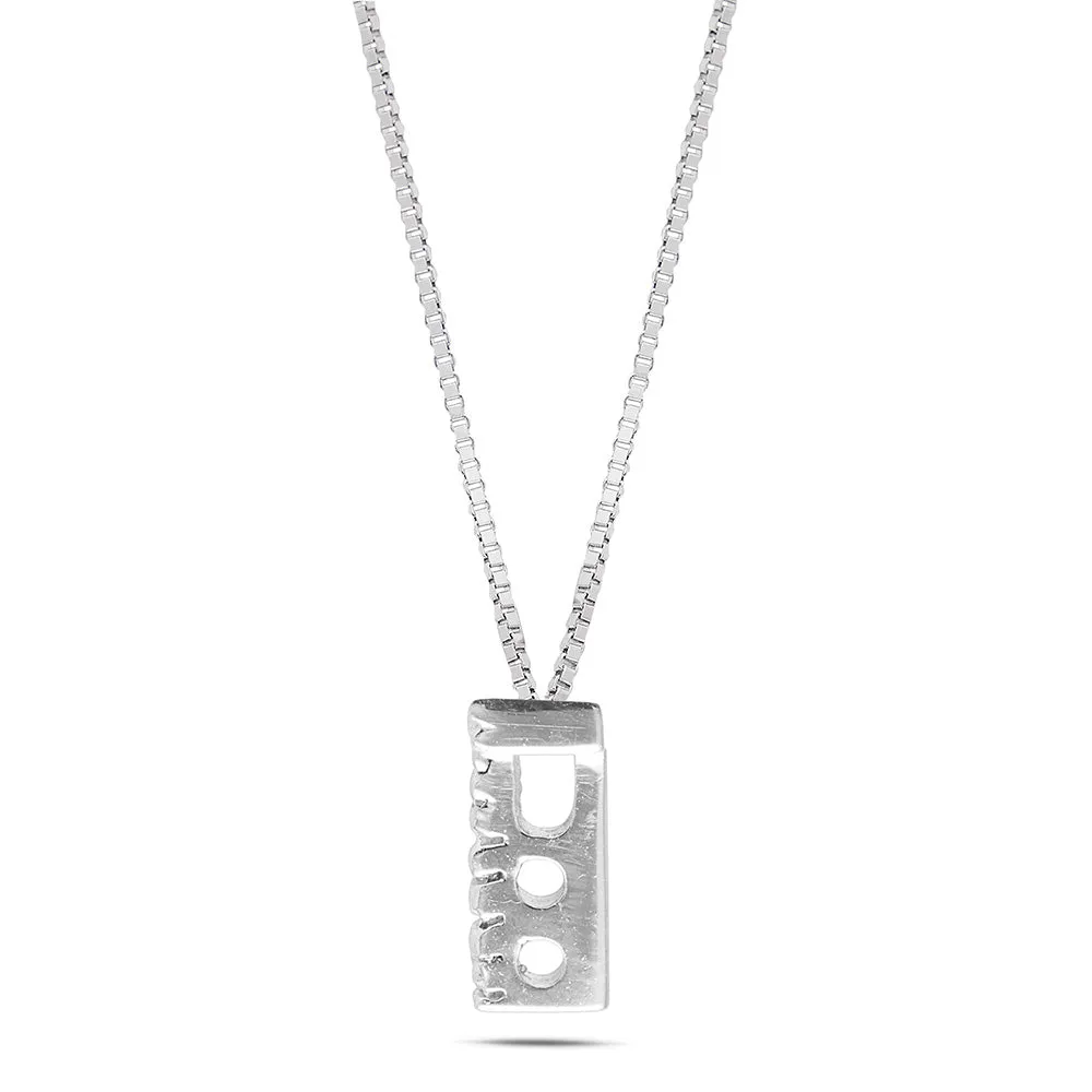 Sinico Letters T Piccola Collana Oro Bianco Diamanti 42 cm