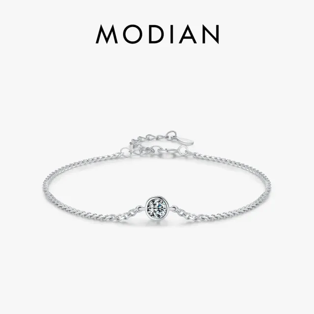 MODIAN Elegant Chain bracciale moissanite argento 925