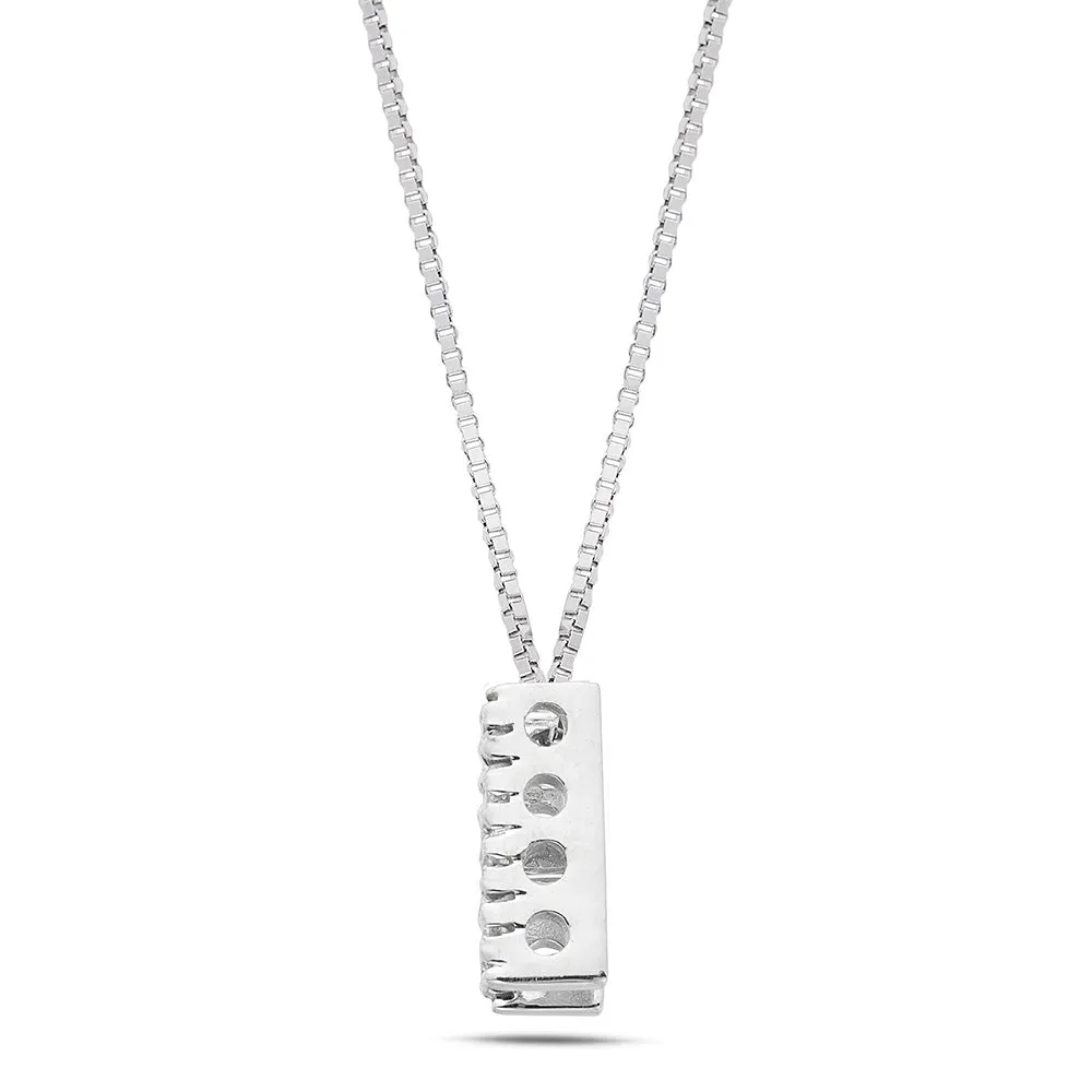 SINICO Letters H collana oro bianco 18Kt diamanti 42 cm