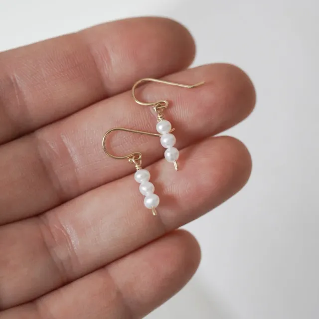 WordsByHeartCo Little Loves orecchini perla argento 925