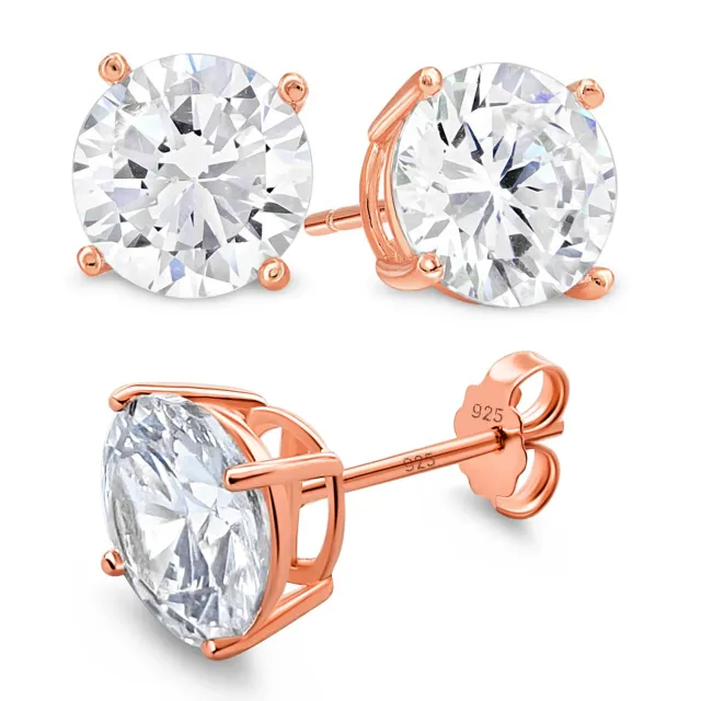 Kezef orecchini argento 925 zirconia 3 mm placcato oro