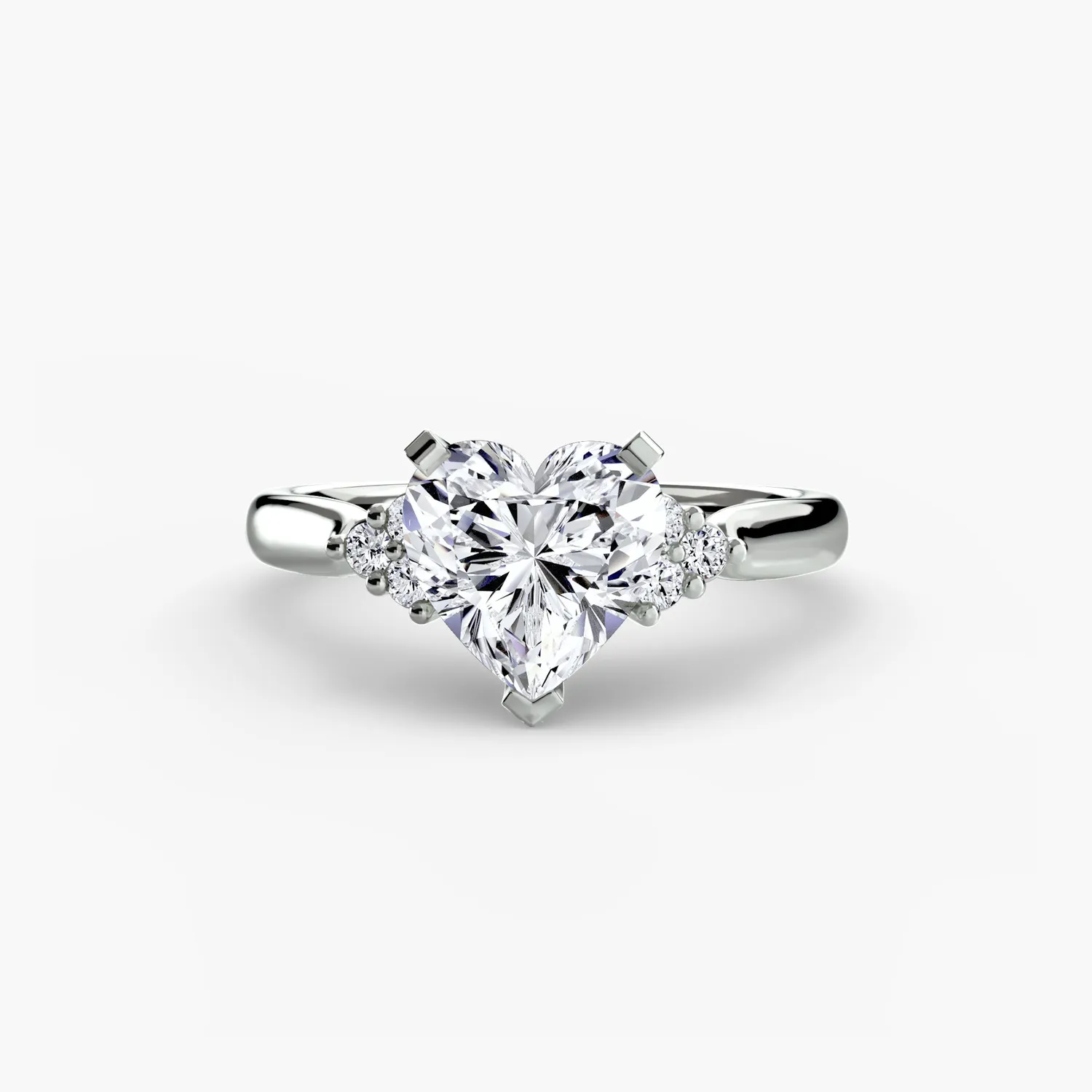 Sinico Solitaire Cluster Shoulders 2 anello fidanzamento