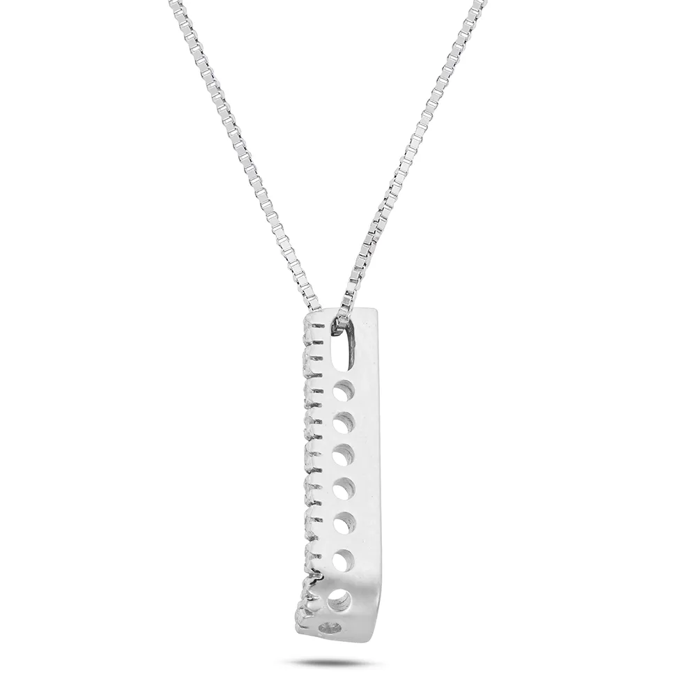 Sinico Letters J collana oro bianco 18kt 42cm diamanti