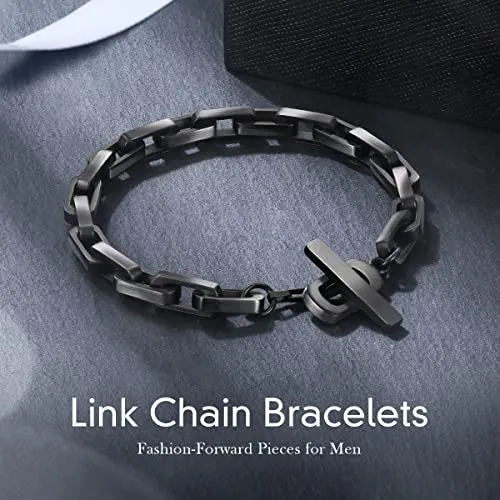 CDE bracciale uomo catena acciaio toggle