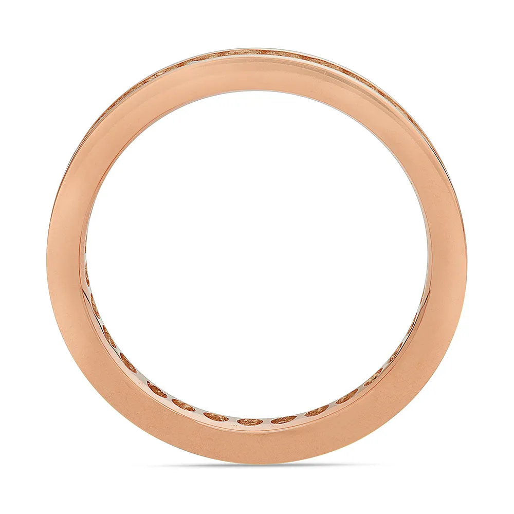 Sinico Eternity binario anello oro rosa 18kt misura 13