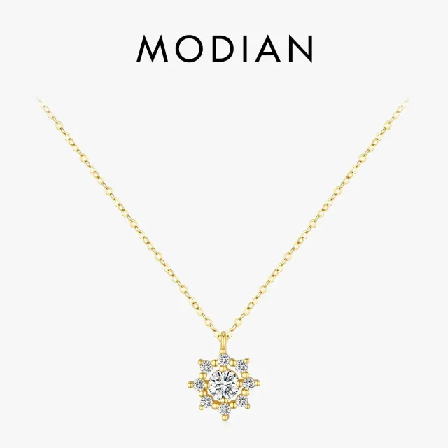 MODIAN Snowflake collana moissanite 0.5 carati argento 925