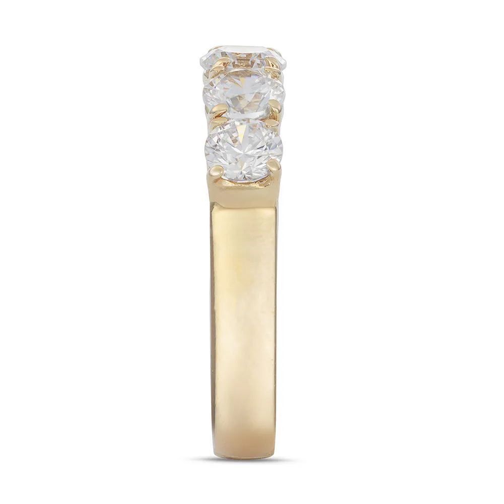 Sinico Rivière 5 pietre anello oro giallo 18 Kt