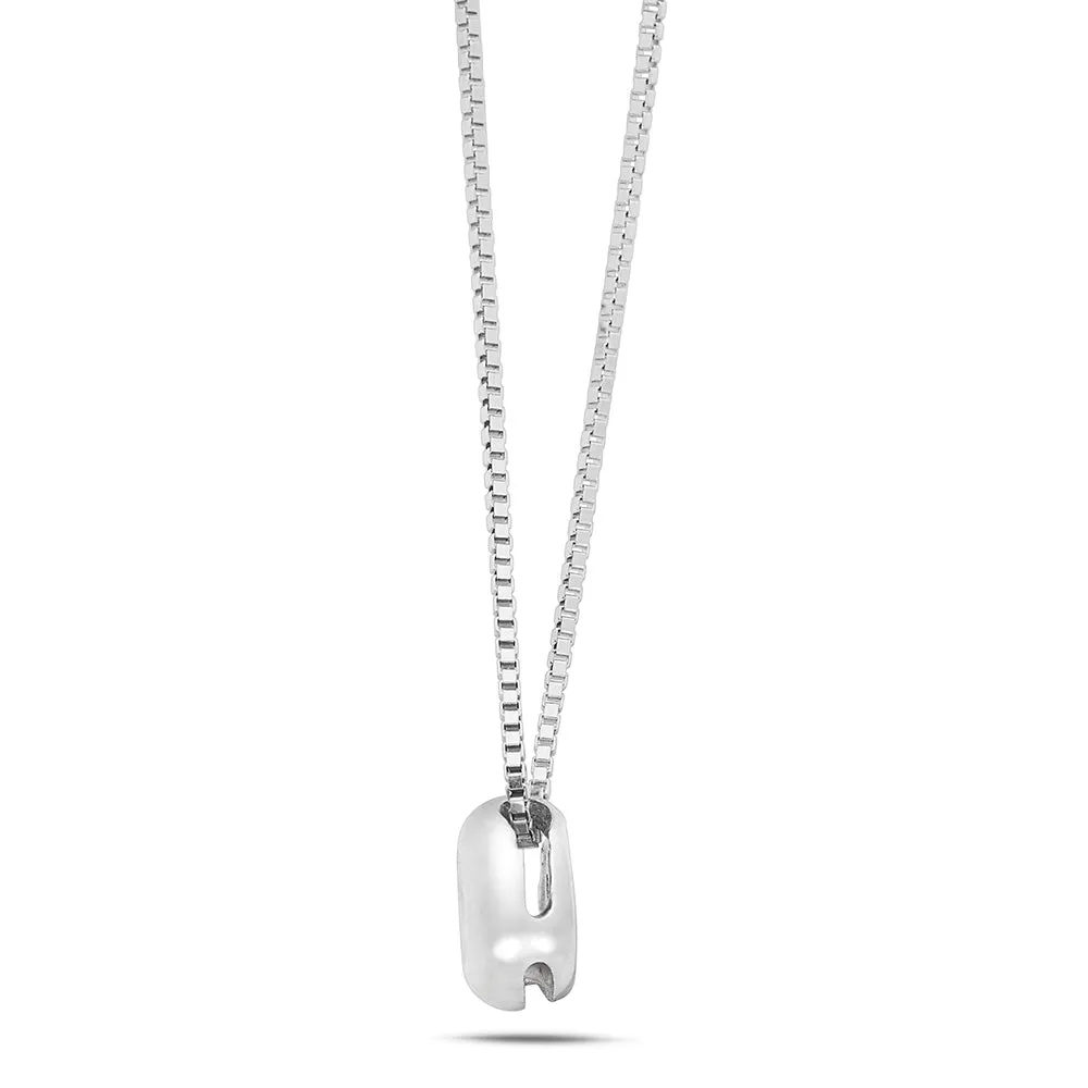 Sinico Donut Punto Luce Collana Oro Bianco 42 cm Diamante