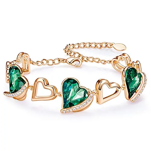 CDE Amore Cuore bracciale oro bianco cristalli