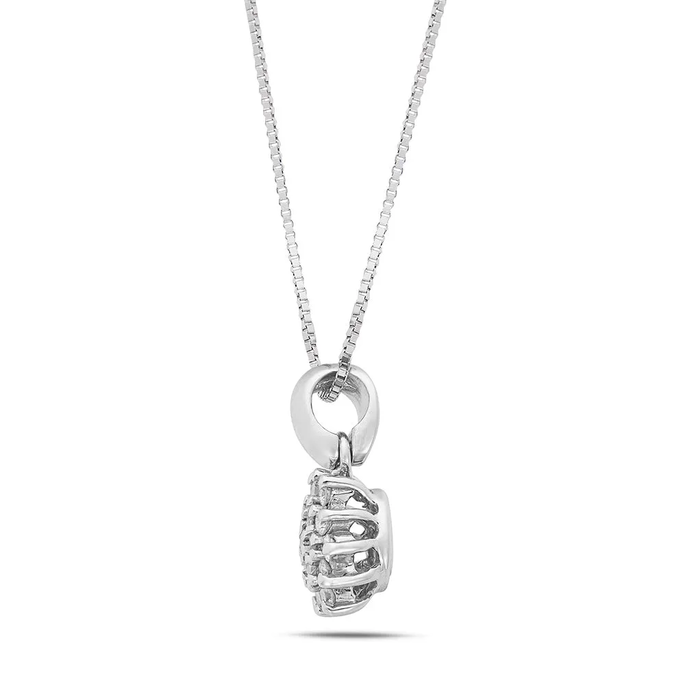 SINICO Flowers Classic collana fiore oro bianco diamanti