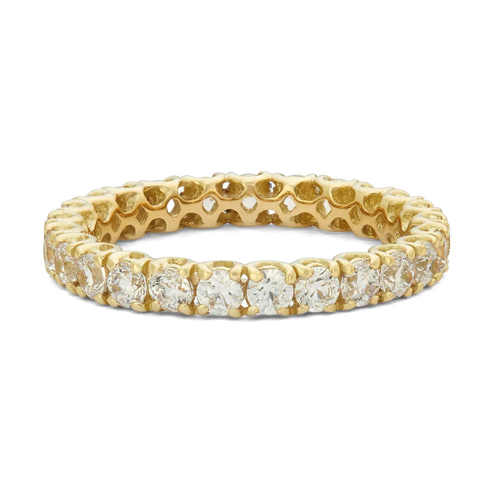 Sinico Eternity archetto anello oro giallo misura 14 zirconia