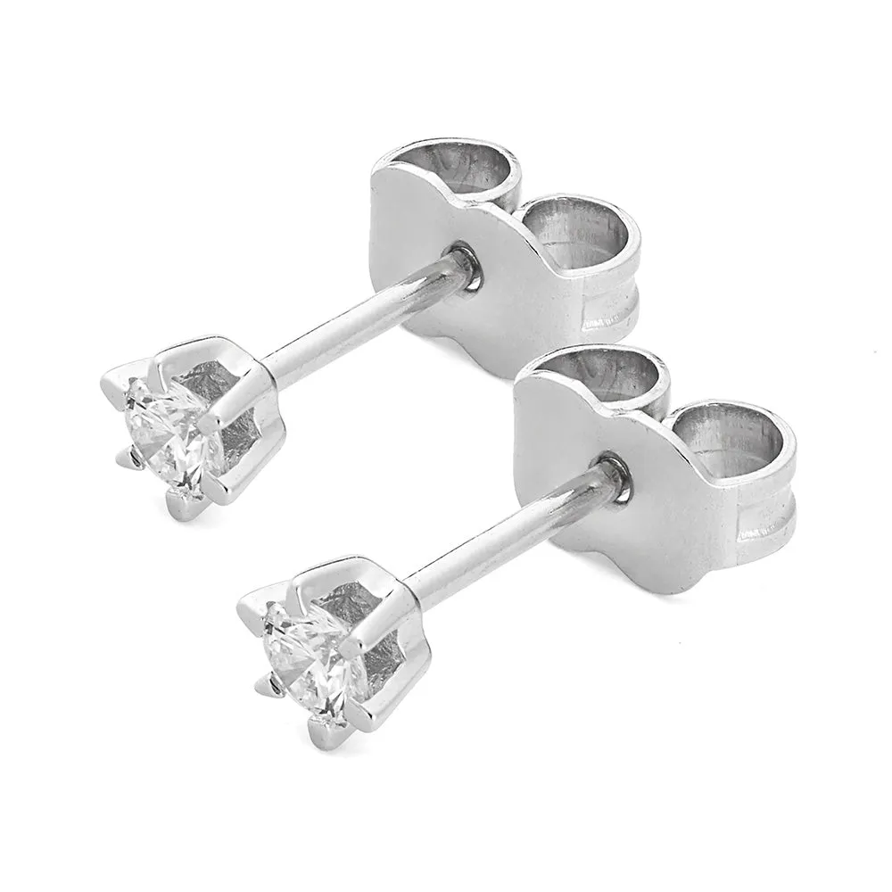 Sinico Prismia orecchini punto luce oro bianco 0,16 ct