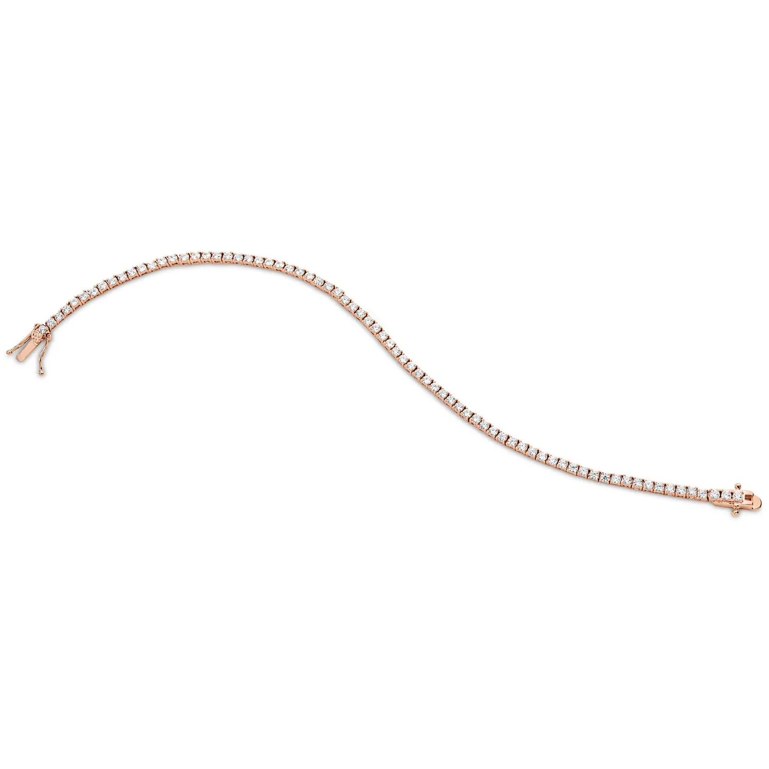 KEZEF Tennis bracciale argento zirconia rosa 2 mm