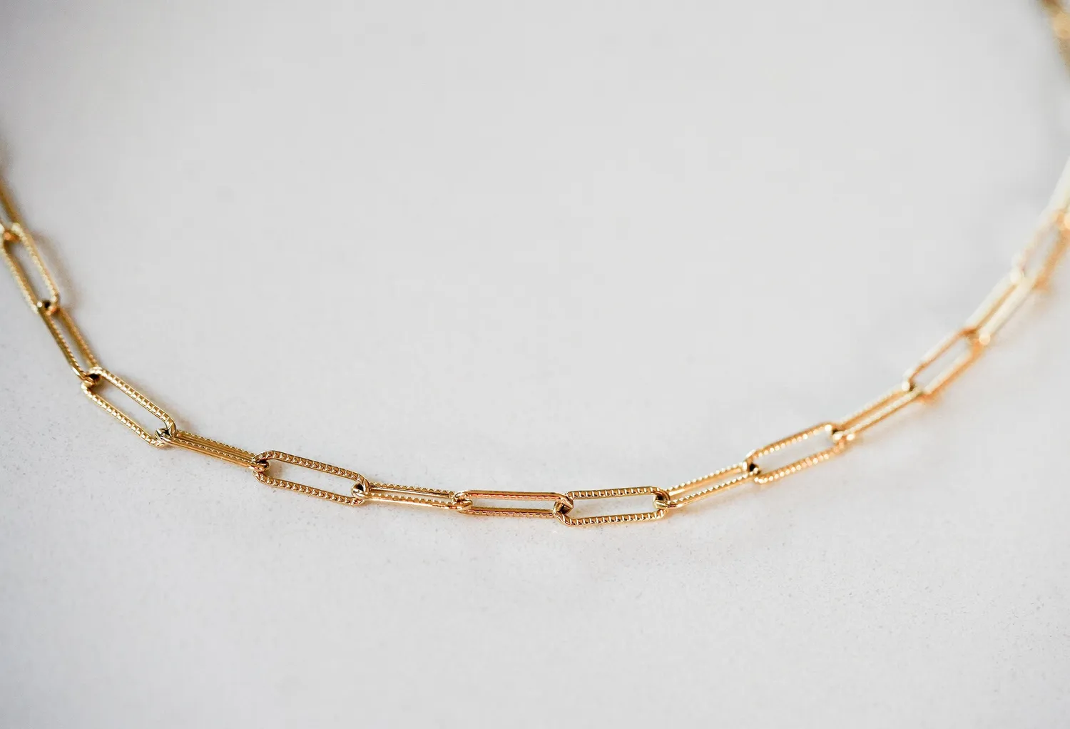 WordsByHeartCo Charlotte collana paperclip argento 925 maglie