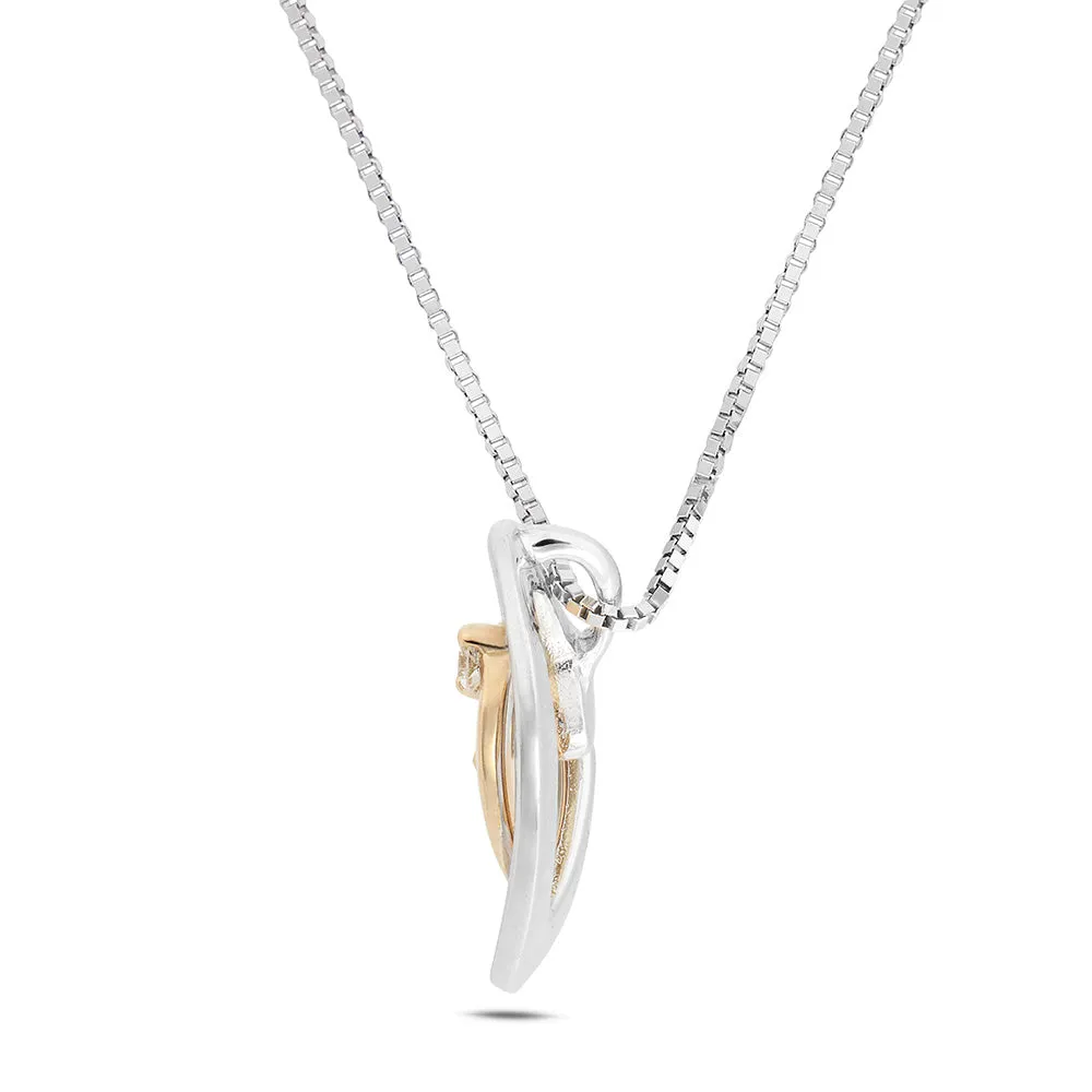 Sinico Coccole cuore collana oro diamanti 0,06 ct