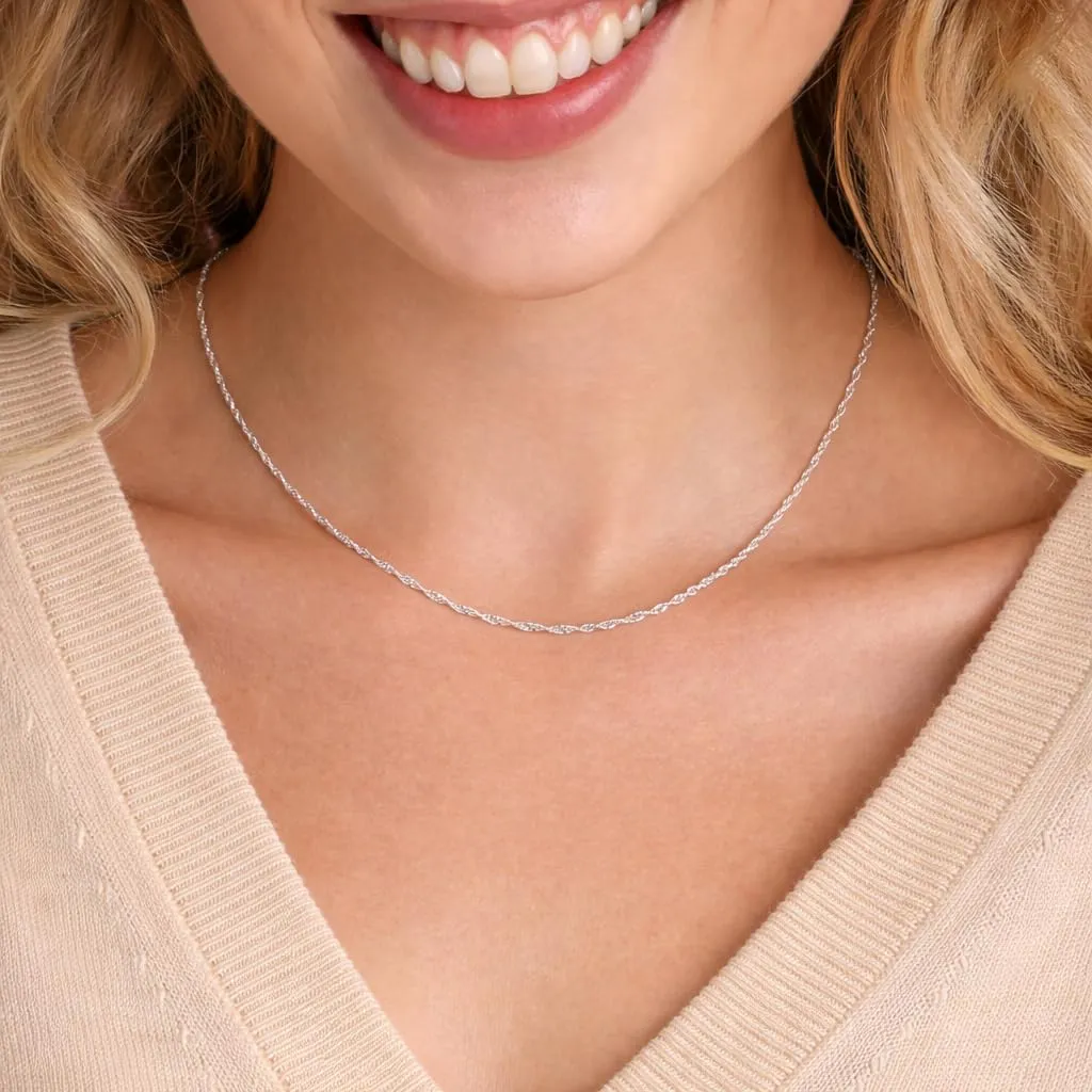 KEZEF Singapore Twist catenina argento 2 mm