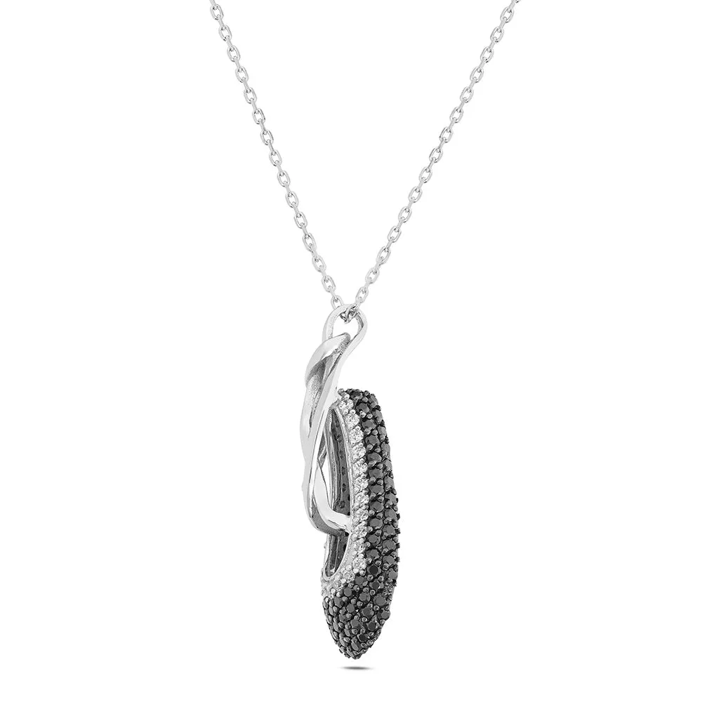 Sinico Dance scarpetta collana oro bianco 42 cm zirconia