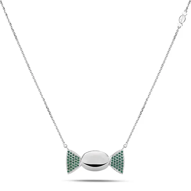 Sinico Chicca Honey Easy Green collana argento zirconia verdi