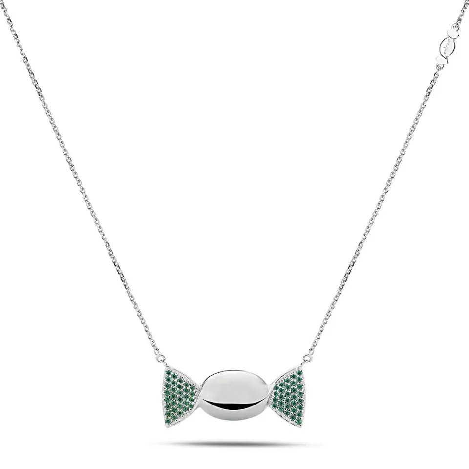 Sinico Chicca Honey Easy Green collana argento zirconia verdi