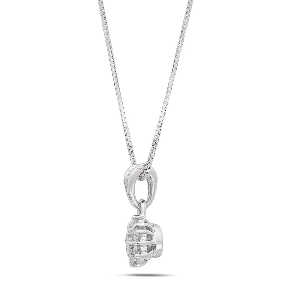 Sinico Flowers Classic collana oro bianco diamanti 42 cm