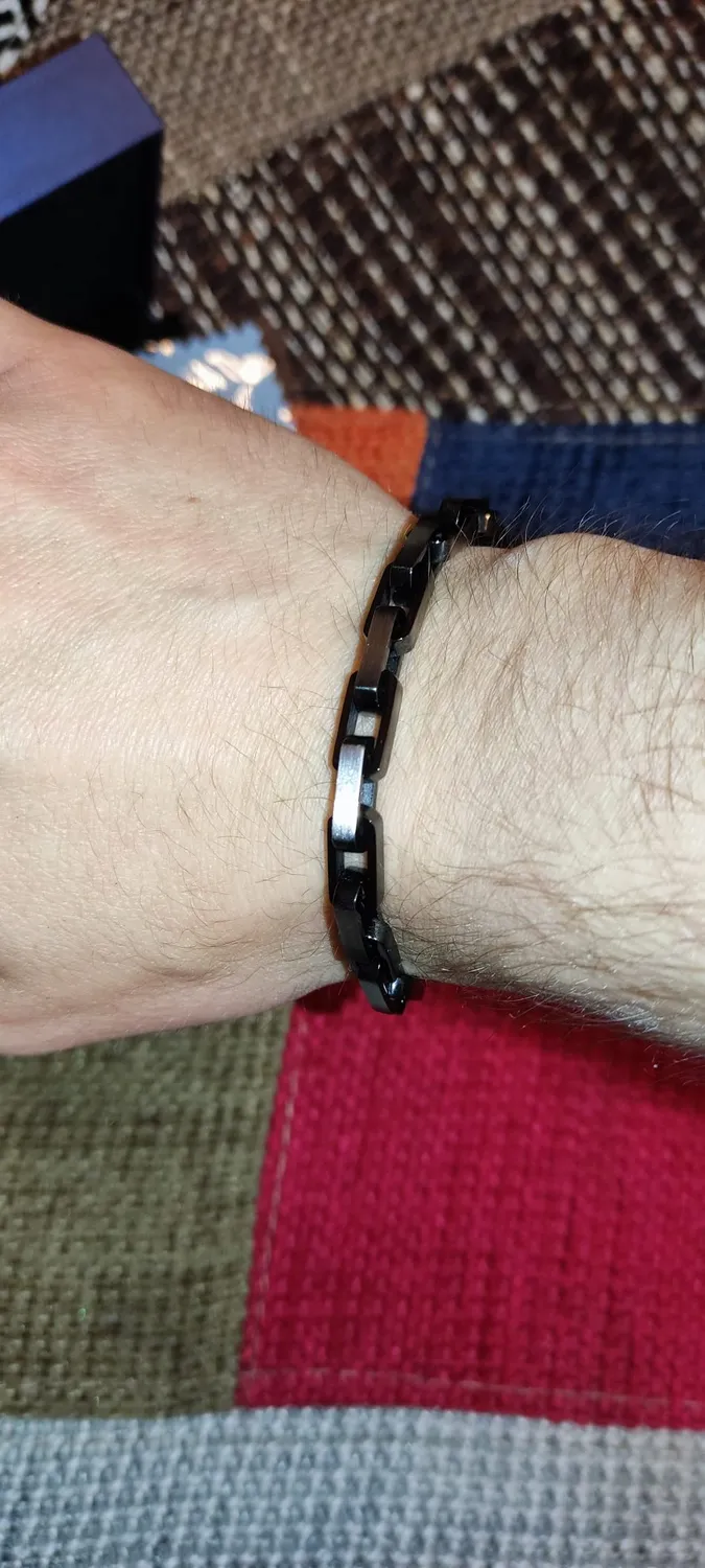 CDE bracciale uomo catena acciaio toggle