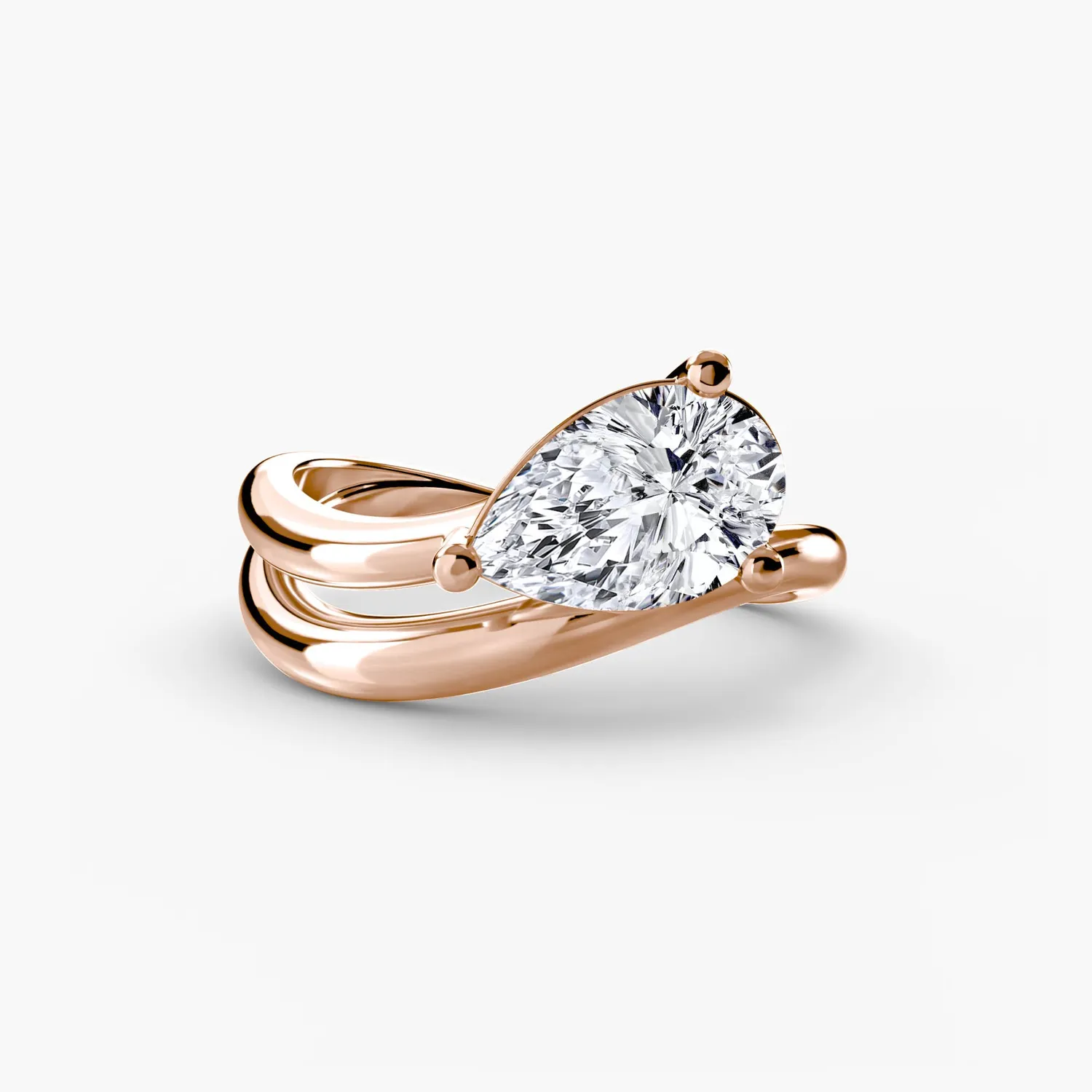 Sinico Wave Ring 2 anello oro pera 2,30 mm
