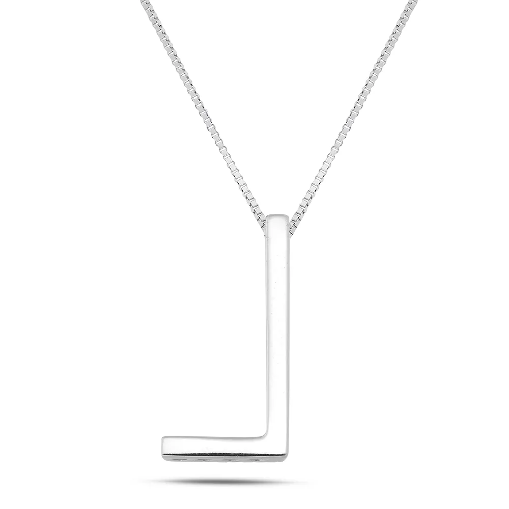 Sinico Letters Lettera Grande L Collana oro bianco 42 cm