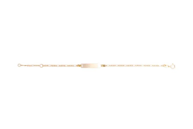 Oromax Targa Baby Alternata bracciale oro 18kt 14,5 cm