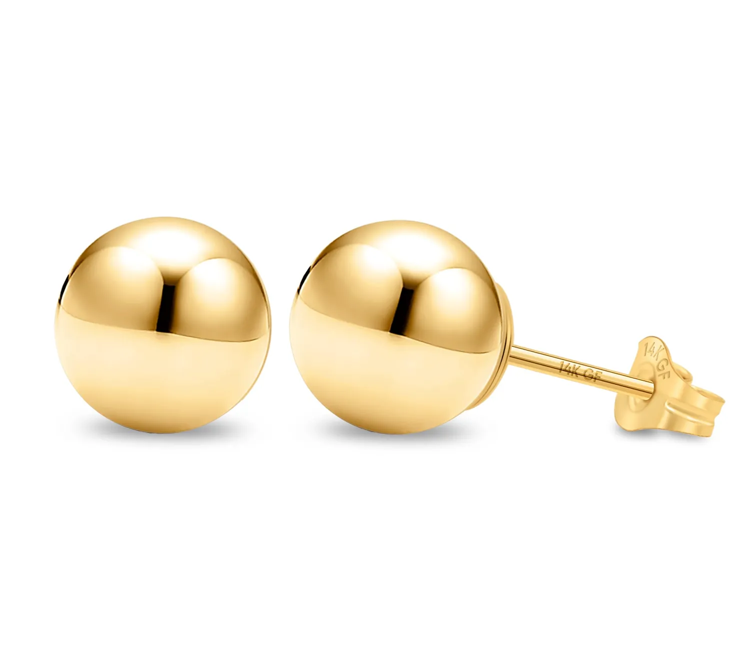 KEZEF Sfera orecchini oro 14K 4 mm punto luce