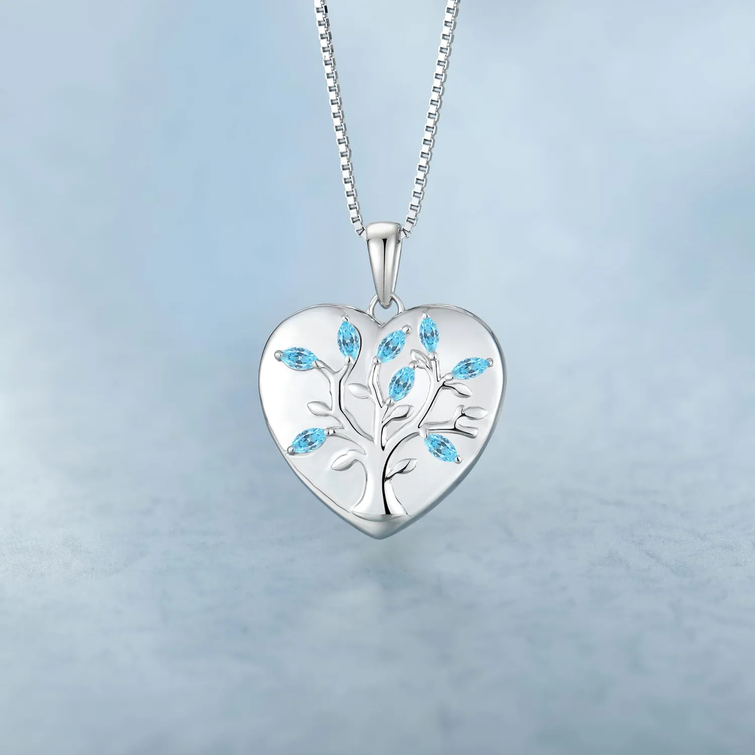 YL Albero Vita Medaglione Cuore Argento 925 45-50cm