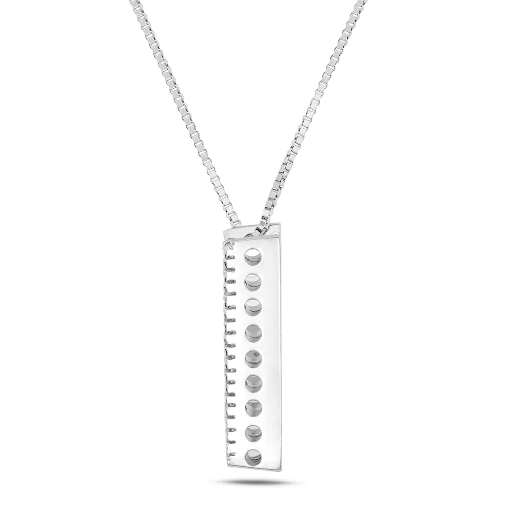 Sinico Letters V collana oro bianco diamanti 42 cm