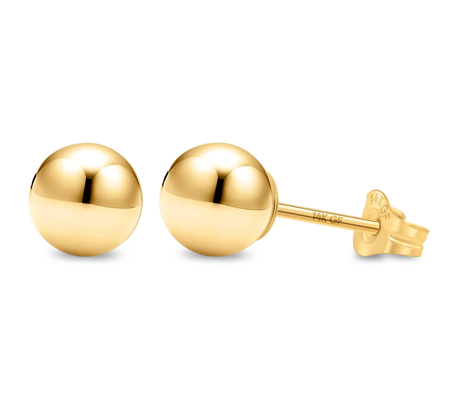 KEZEF Sfera orecchini oro 14K 4 mm punto luce