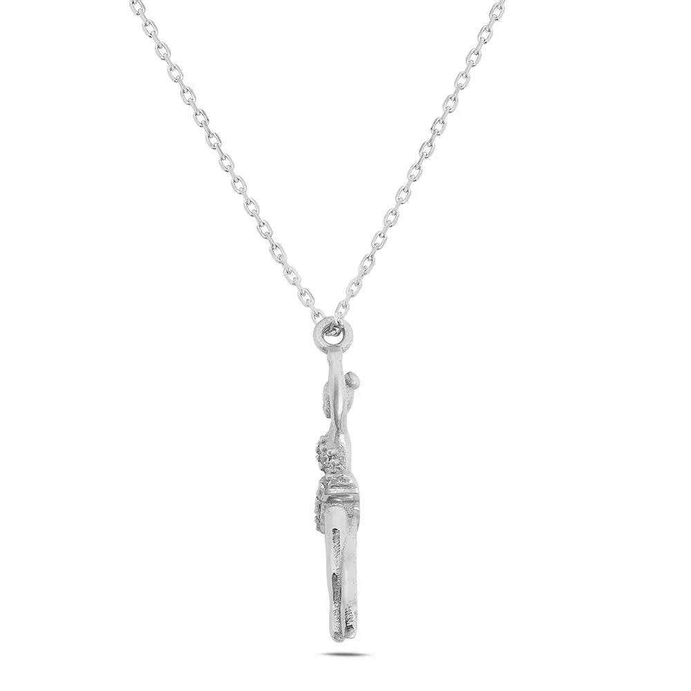 Sinico Dance Ballerina Piccola Collana oro bianco zirconia