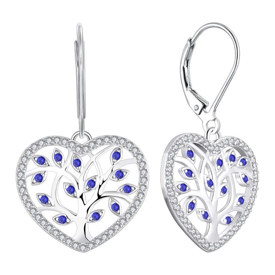 YL Albero della Vita Orecchini Argento 925 Verdi