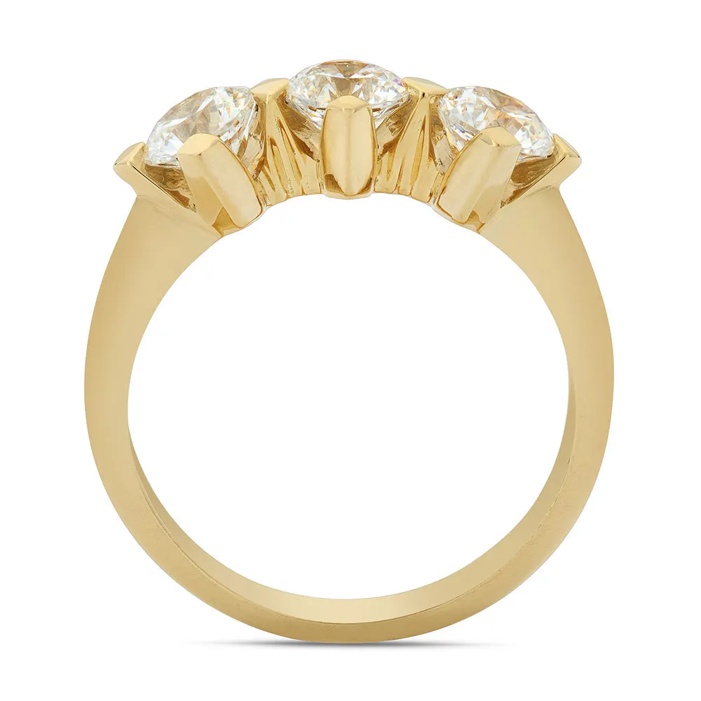 Sinico Trilogy anello oro giallo zirconia misura 13