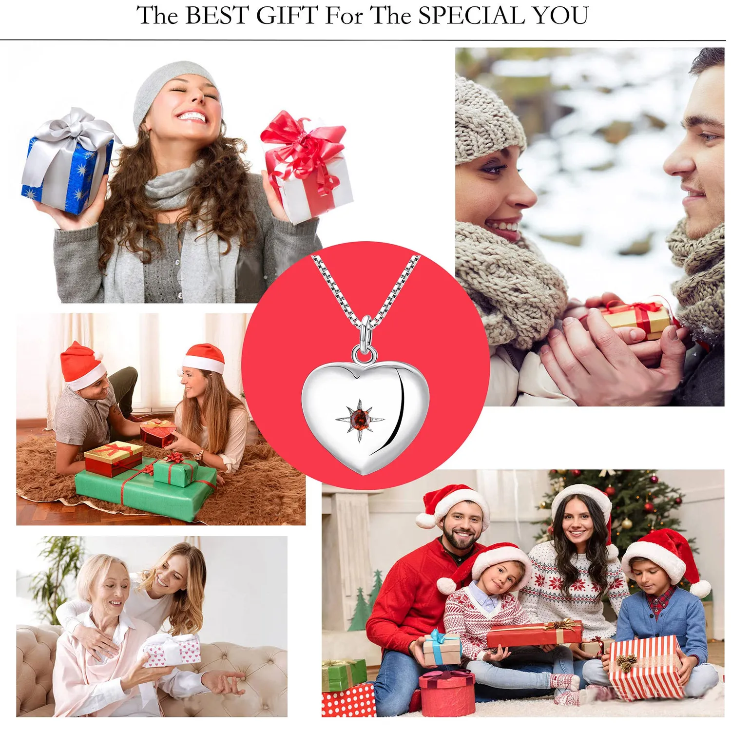 YL Mamma Cuore collana medaglione argento 925 apribile zirconi