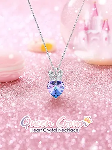 CDE Corona collana corona cuore cristallo ragazza