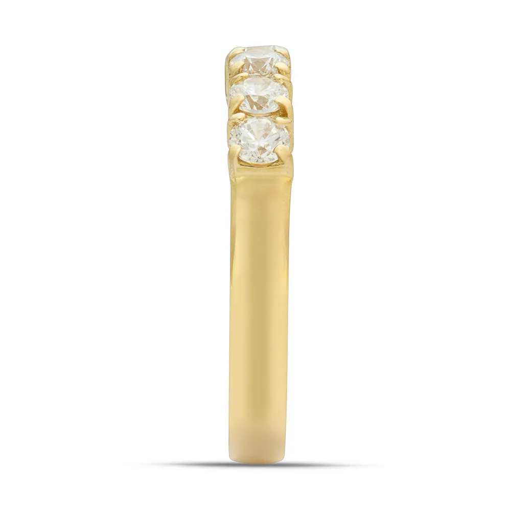 Sinico Rivière anello oro giallo 5 pietre bianche