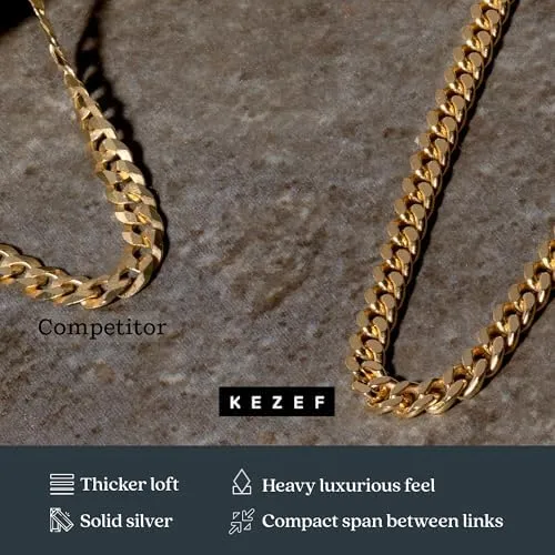 Kezef Cubana collana oro 3 mm 45 cm 18 pollici