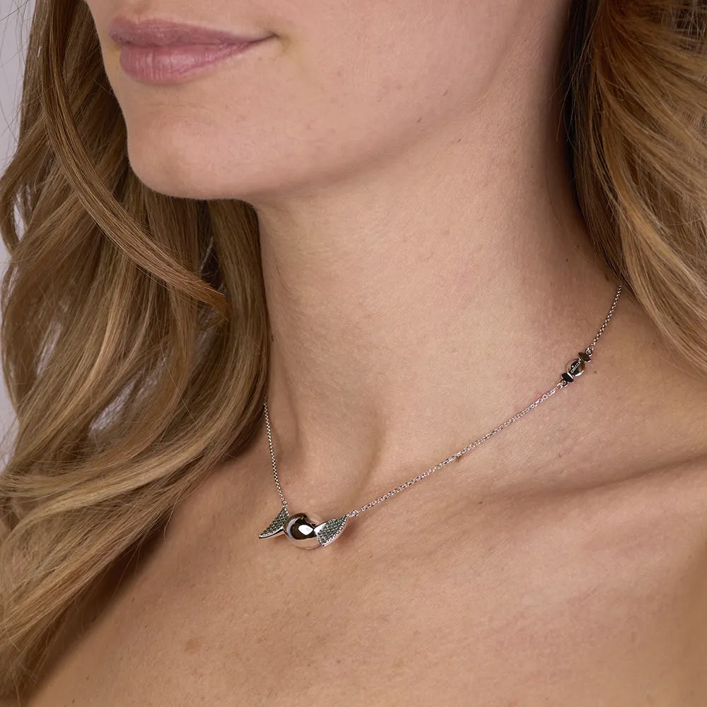 Sinico Chicca Honey Easy Green collana argento zirconia verdi
