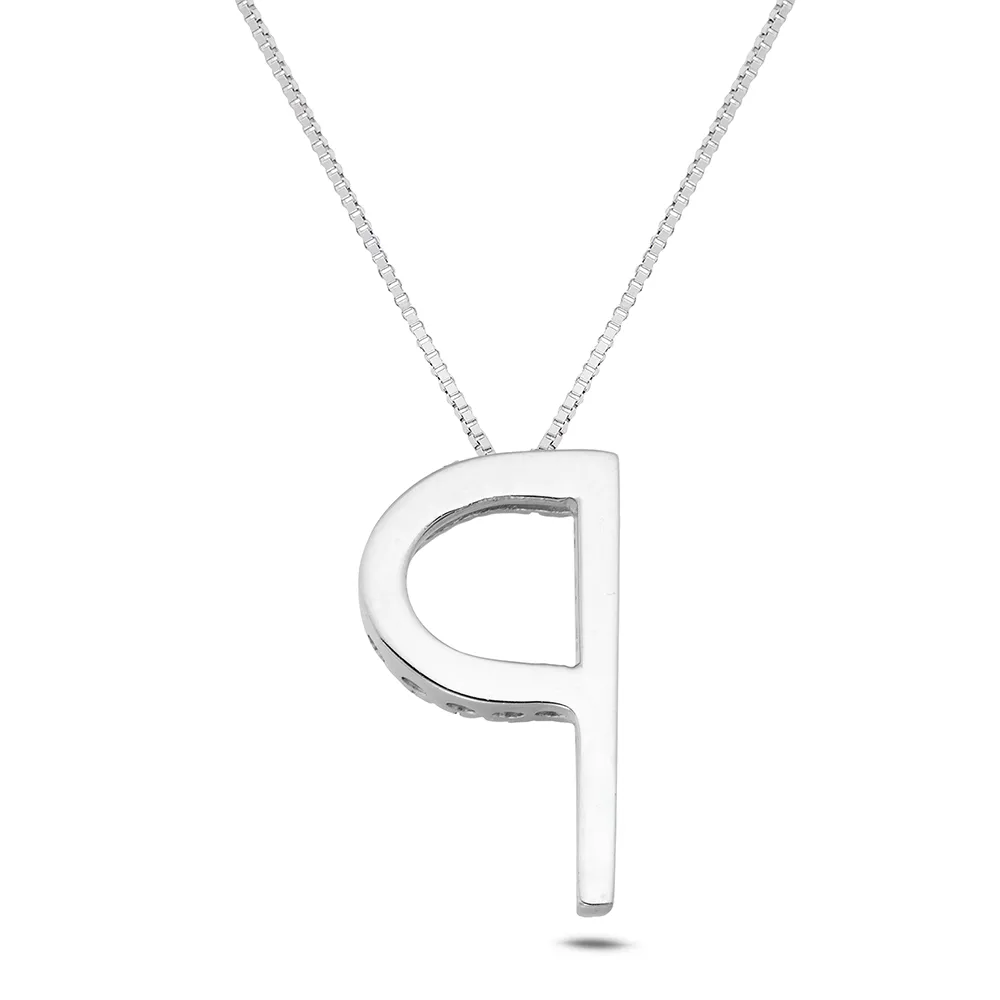 Sinico Letters collana lettera P diamanti oro bianco 42cm
