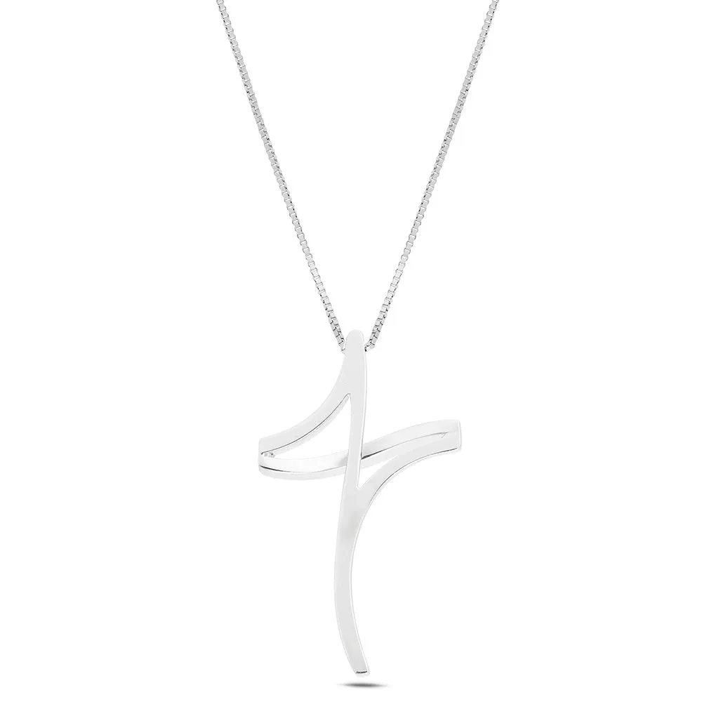 Sinico Eterea Croce Collana Oro Bianco Diamanti 42 cm