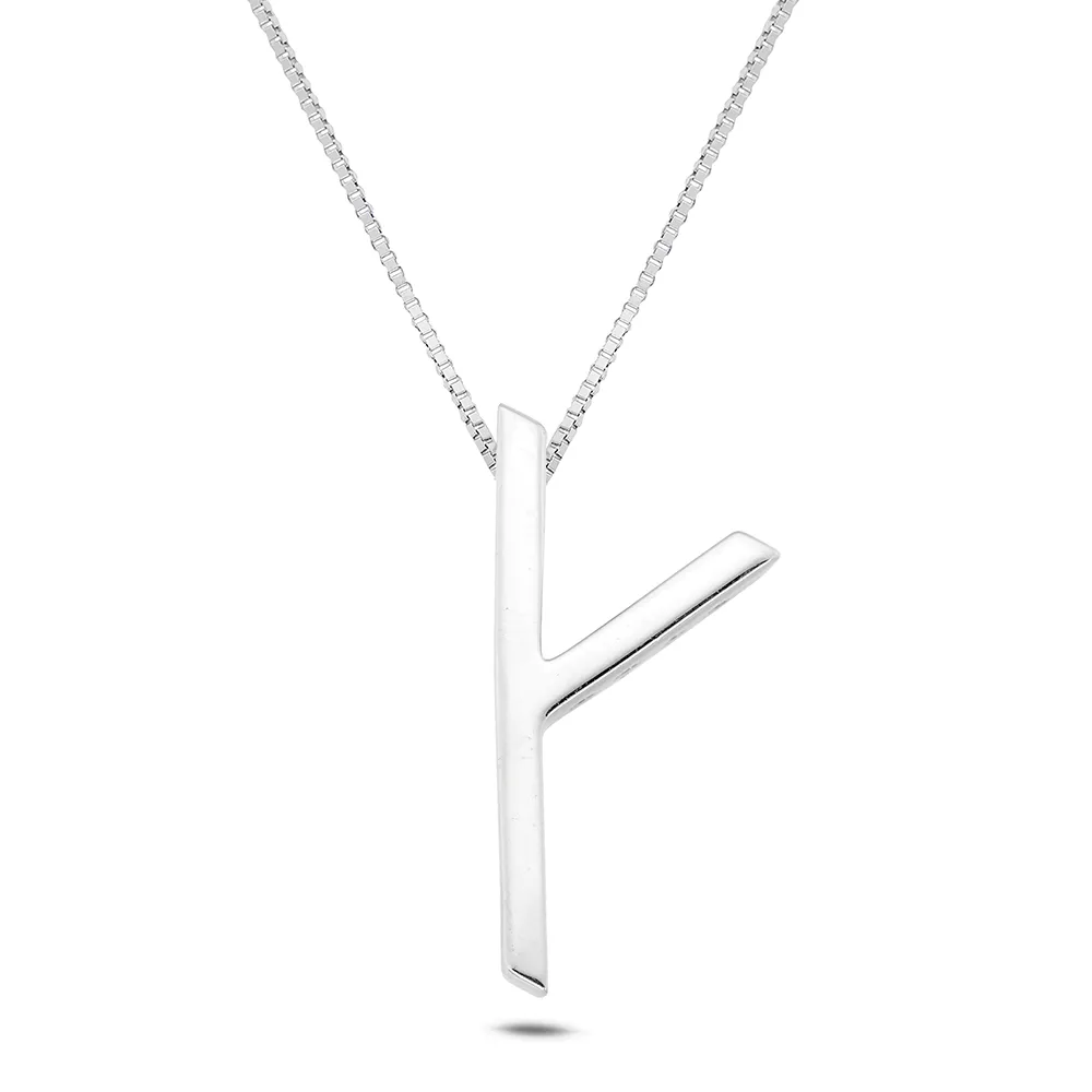 Sinico Letters Y collana oro bianco diamanti 42 cm