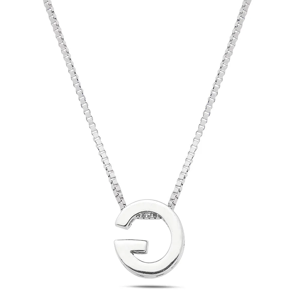 Sinico Letters G collana oro bianco diamanti 42 cm