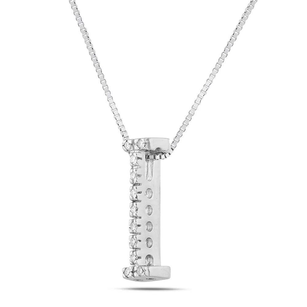 Sinico Letters I collana oro bianco 18 Kt diamanti