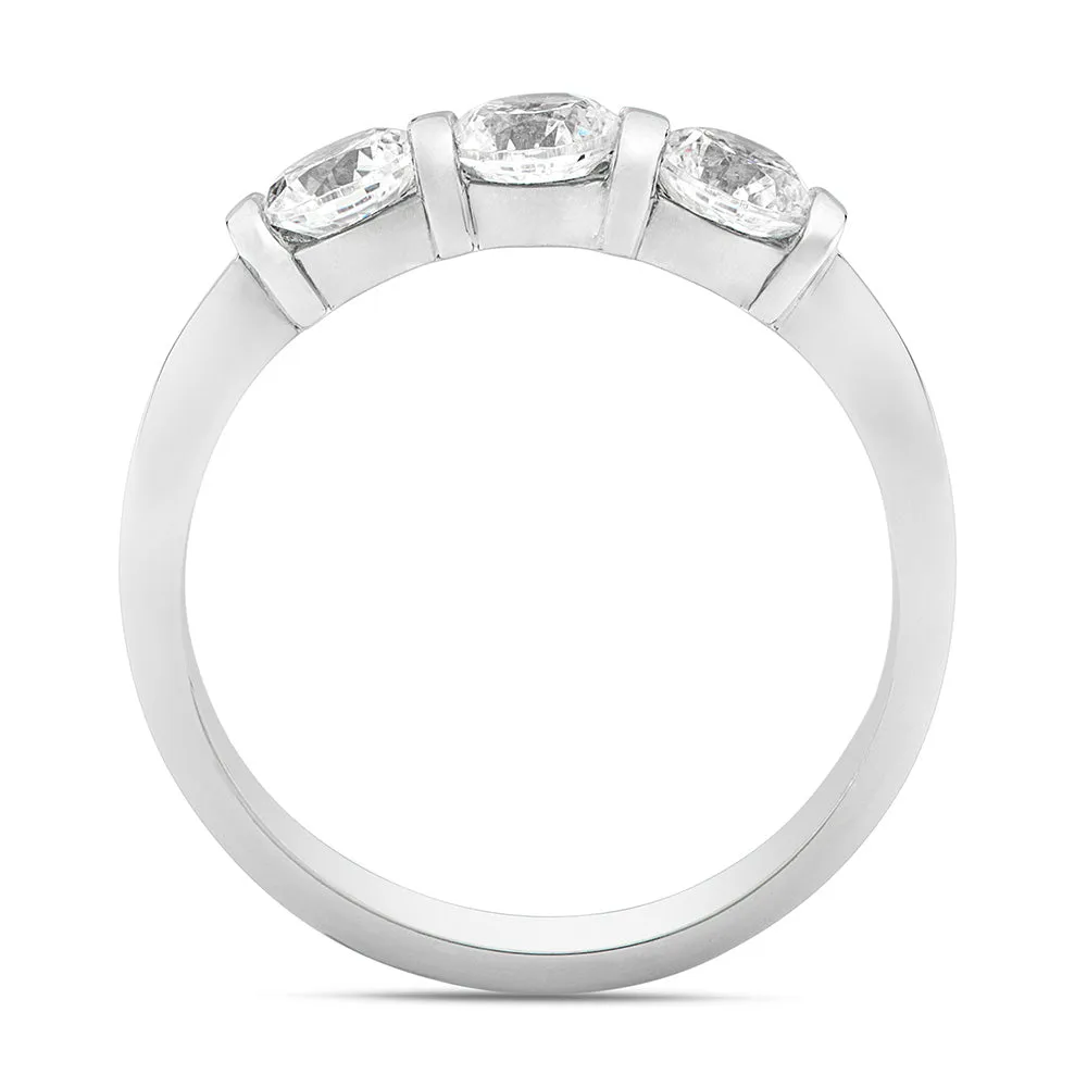 Sinico Trilogy anello oro bianco zirconi misura 13
